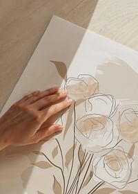 Buchet elegant de trandafiri bej în tonuri moi-3