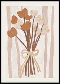 Bruna och beige blommor i en elegant sammansättning-2