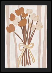 Bruna och beige blommor i en elegant sammansättning-4