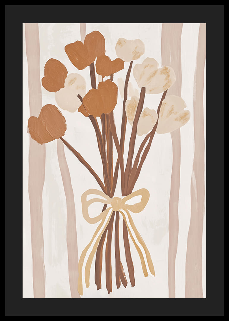 Bruna och beige blommor i en elegant sammansättning-12