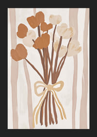 Bruna och beige blommor i en elegant sammansättning-5