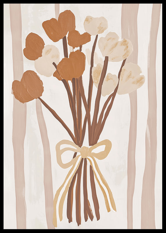 Brown and beige flowers in an elegant composition-12