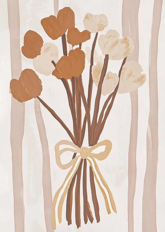 Brown and beige flowers in an elegant composition-12