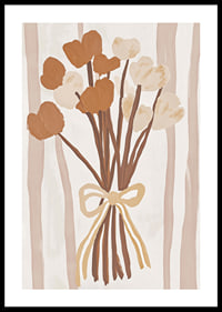 Brown and beige flowers in an elegant composition-0