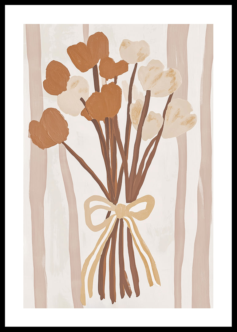Brown and beige flowers in an elegant composition-12
