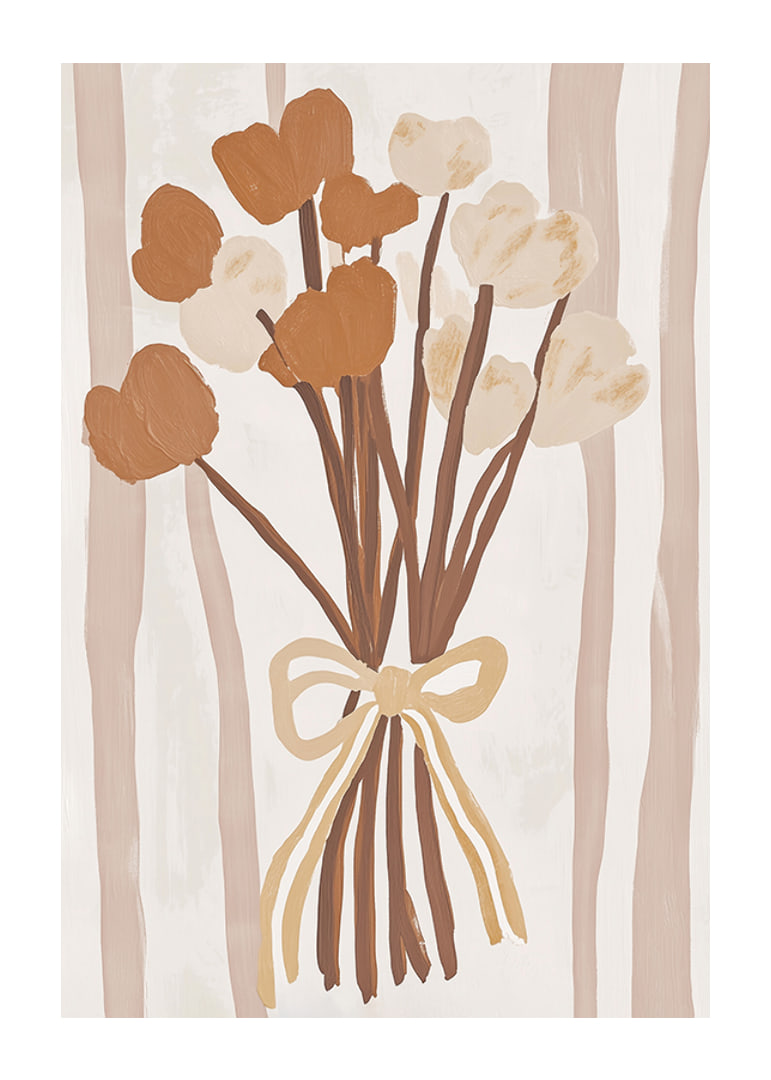 Brown and beige flowers in an elegant composition-12