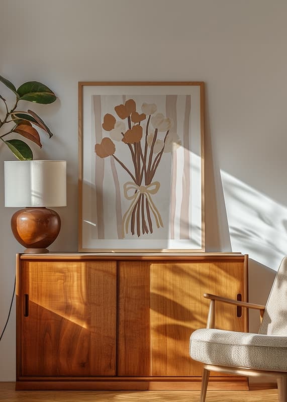 Brown and beige flowers in an elegant composition-12