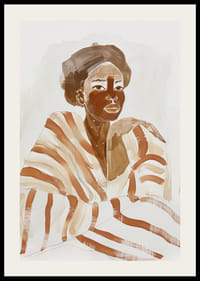 Harmonikus portré földszínekkel és lágy ecsetvonásokkal-2