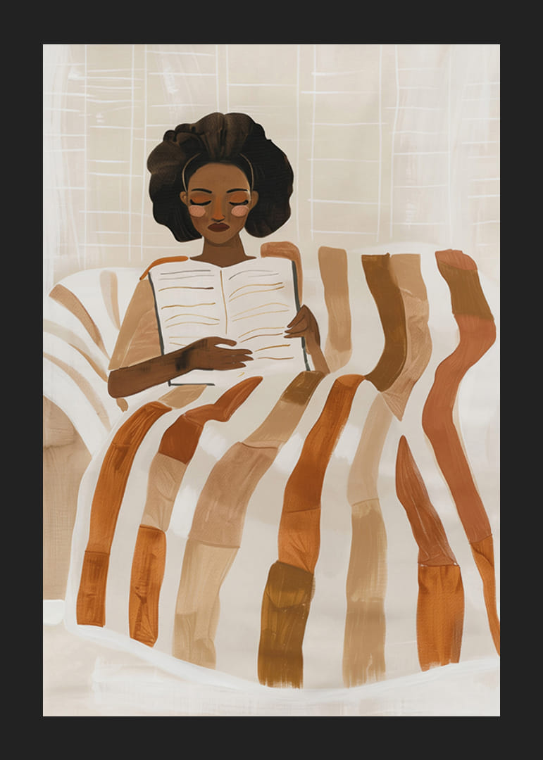 Rami akimirka su knyga švelniais, šiltais tonais-12