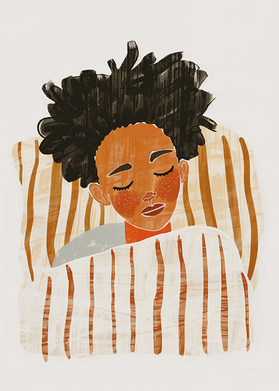 A peaceful sleeping figure captures the stillness of the night-12