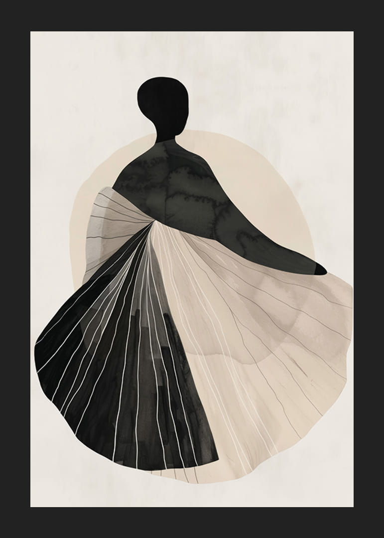 Eine geheimnisvolle Silhouette in sanften Tönen schafft eine beruhigende Atmosphäre-12