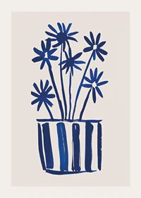 Blooming elegance in deep blue hues attracts the viewer-3