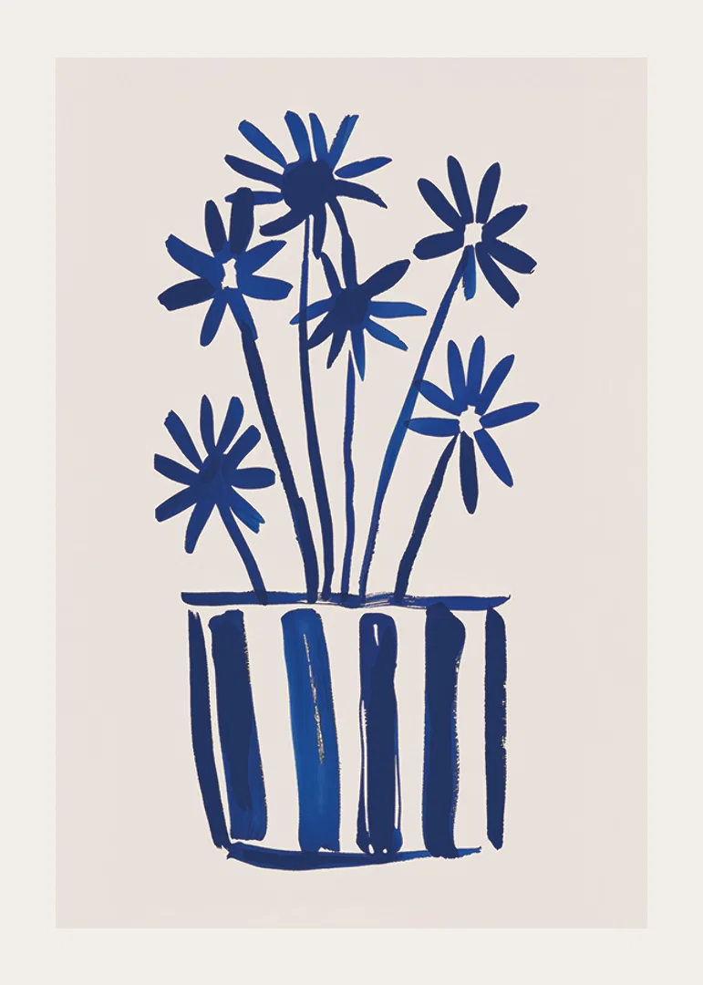 Blooming elegance in deep blue hues attracts the viewer-12