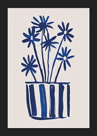 Blooming elegance in deep blue hues attracts the viewer-5