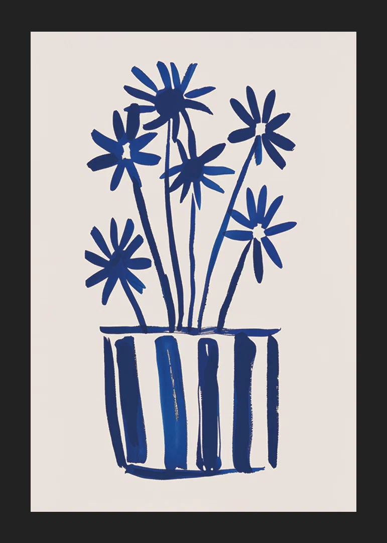 Blooming elegance in deep blue hues attracts the viewer-12