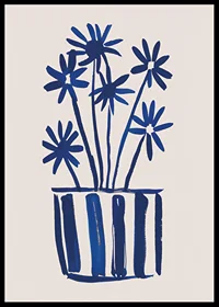 Blooming elegance in deep blue hues attracts the viewer-6