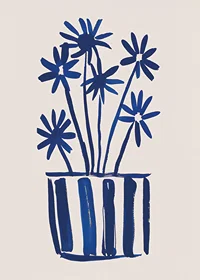 Blooming elegance in deep blue hues attracts the viewer-7
