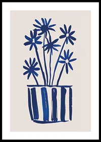Blooming elegance in deep blue hues attracts the viewer-0