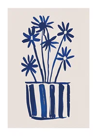 Blooming elegance in deep blue hues attracts the viewer-1