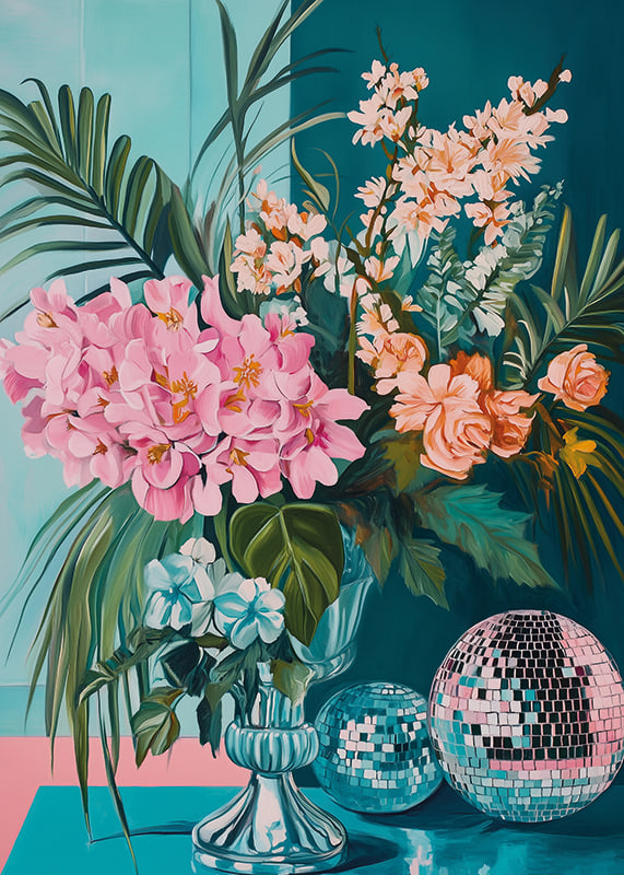 Die Schönheit der Blumen trifft auf den Glamour einer Discokugel-12