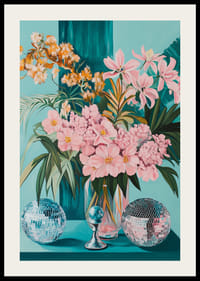Blomsterarrangemang i pastell med glittrande detaljer-2