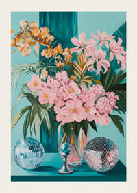 Blomsterarrangemang i pastell med glittrande detaljer-3