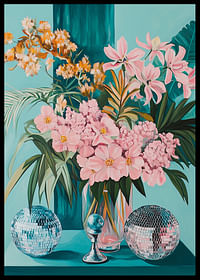 Aranjament floral pastel cu detalii sclipitoare-2