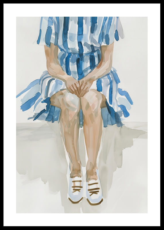 Seated figure in blue stripes gives a sense of calm and contemplation-12