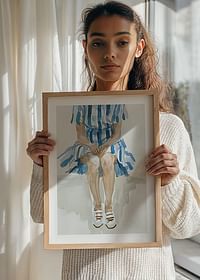 Seated figure in blue stripes gives a sense of calm and contemplation-4