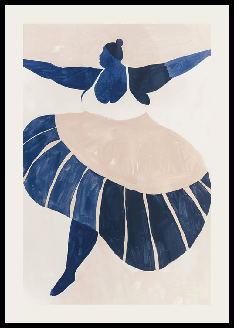 En danser i blåtoner fanges i bevegelse og ynde-12