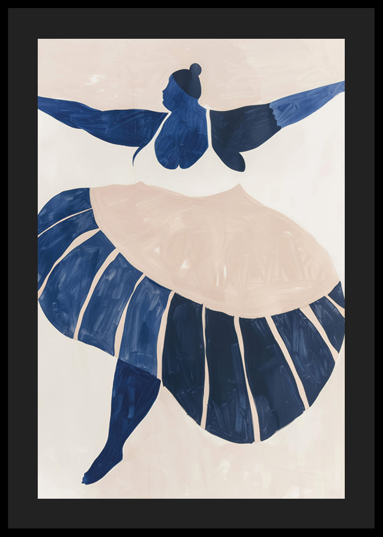 En danser i blåtoner fanges i bevegelse og ynde-12