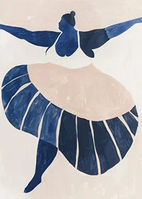 A dancer in blue tones is captured in movement and grace-7