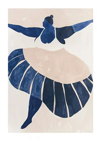 A dancer in blue tones is captured in movement and grace-1
