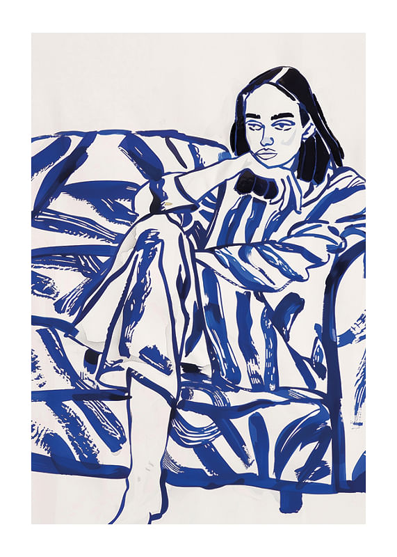 Plagát Blue Cobalt Calm No1