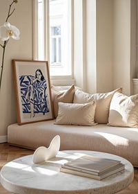 A relaxing scene in bold, blue brushstrokes-8