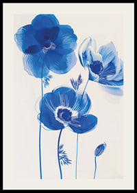 Leuchtend blaue Blumen bringen Leben und Harmonie in den Raum-2
