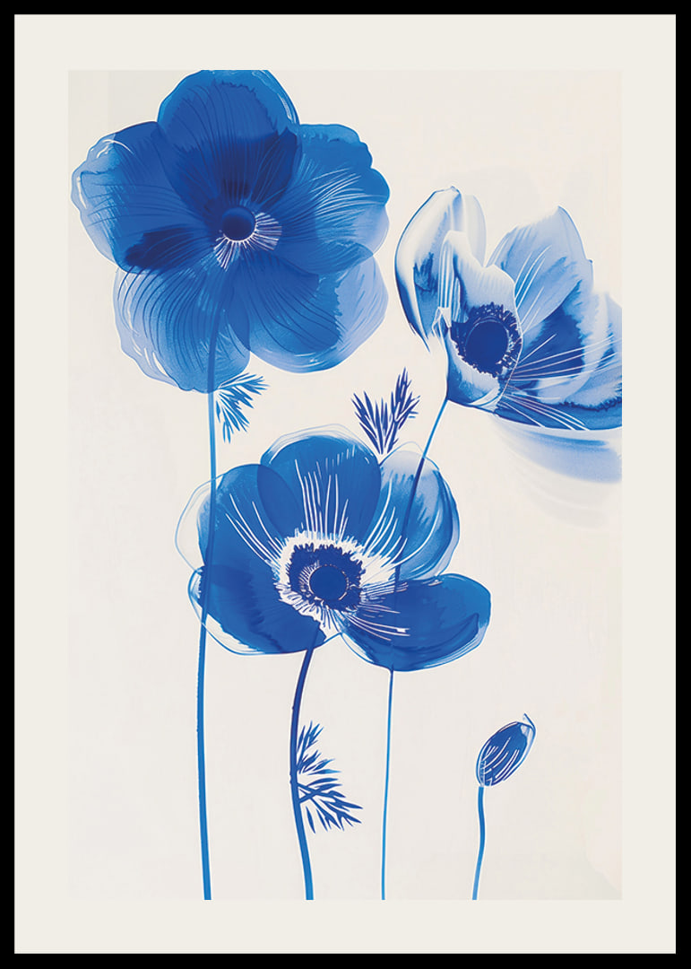 Leuchtend blaue Blumen bringen Leben und Harmonie in den Raum-12