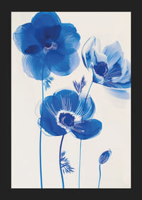 Strålande blå blommor väcker liv och harmoni i rummet-5