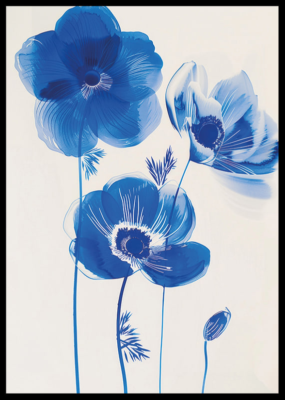 Leuchtend blaue Blumen bringen Leben und Harmonie in den Raum-12