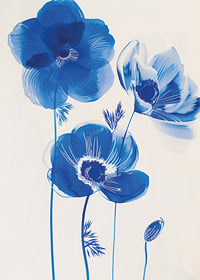 Leuchtend blaue Blumen bringen Leben und Harmonie in den Raum-7