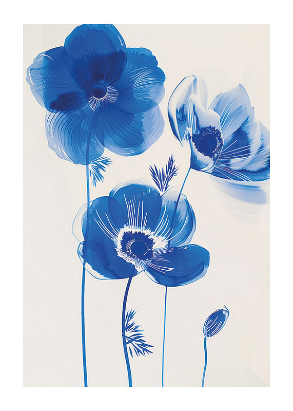 Poster Azure Bloom Symphony