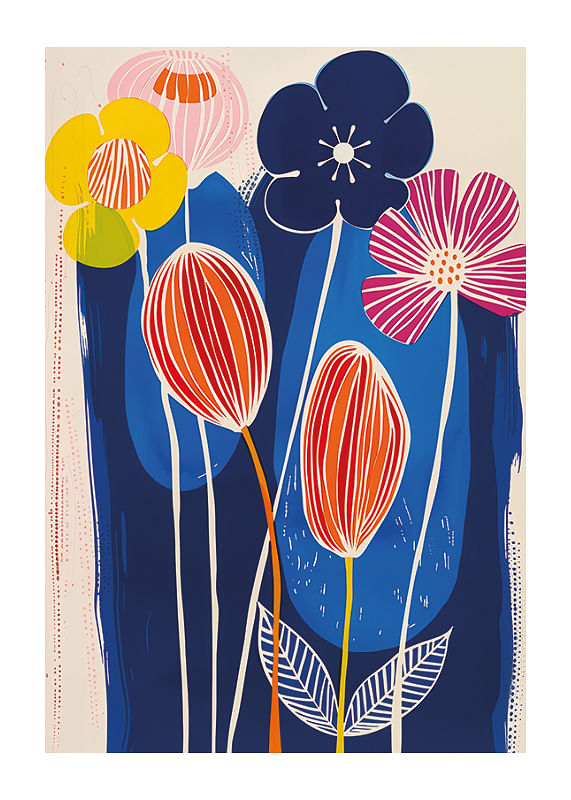 Poster Vivid Colorful Blossoms