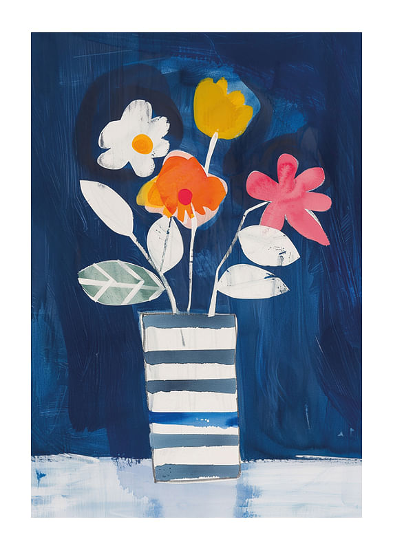Poster Stripes And Petals