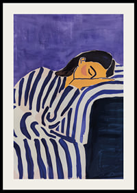 A dreamy and calming scene with soft stripes and deep colors-2