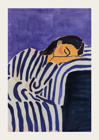 En drömsk och lugnande scen med mjuka ränder och djupa färger-3