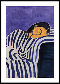 A dreamy and calming scene with soft stripes and deep colors-0