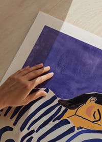 A dreamy and calming scene with soft stripes and deep colors-9