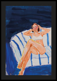 En harmonisk scene af afslapning og ro i blå toner-4