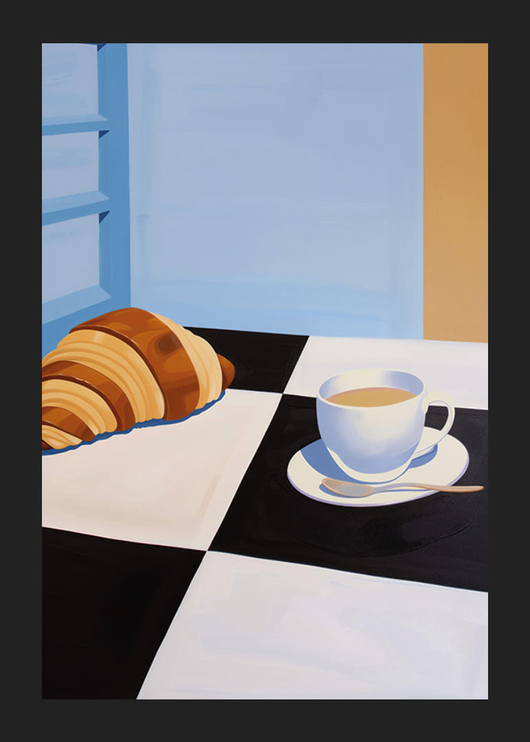 A harmonious morning with coffee and croissant-12