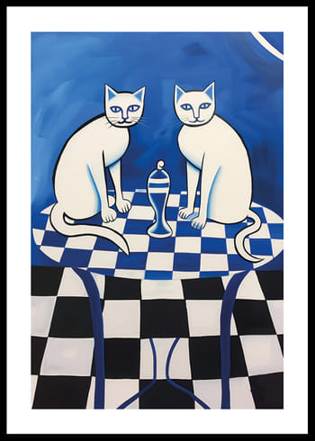 Plakat Checkerboard Cats